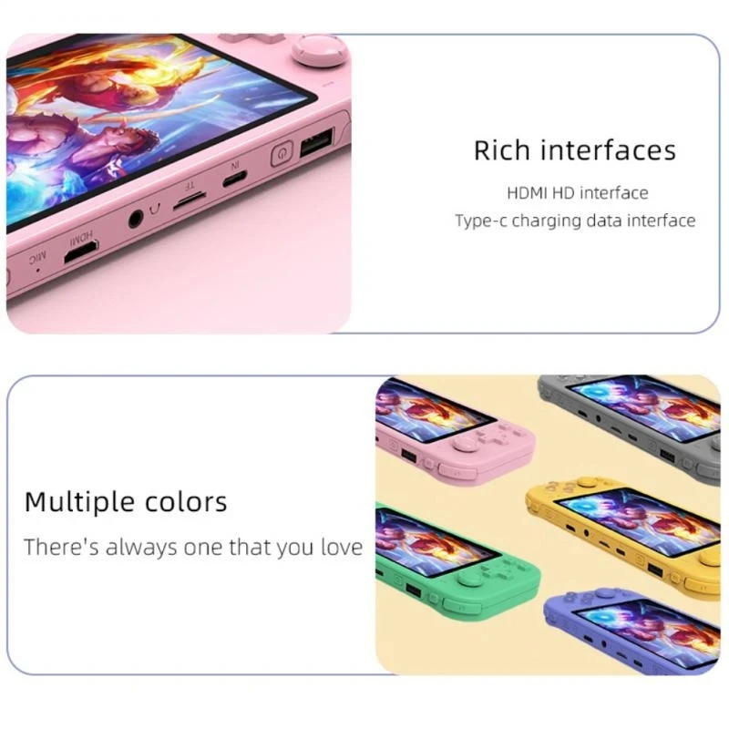 GR3000 5.1 Inch Handheld Portable Game Console 8G Preinstalle 10000+ Free Games Support TV Out Video Game Machine Boy Player