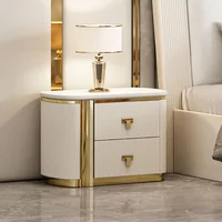 Lit King Size 2024 avec Cadre en Bois Blanc et Tête de Lit en Cuir – Ensemble de Mobilier de Chambre Parentale Moderne et Luxueux pour Villa et Maison 5