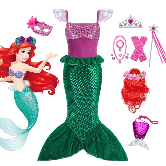 surf Sarabo árabe Sherlock Holmes Vestido de la Sirenita Ariel para niñas, disfraces de Cosplay para niñas,  vestido de sirena para fiestas de Carnaval - AliExpress