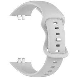 Premium Silicone Smartwatch Band - Elegant Strap (Light Grey)