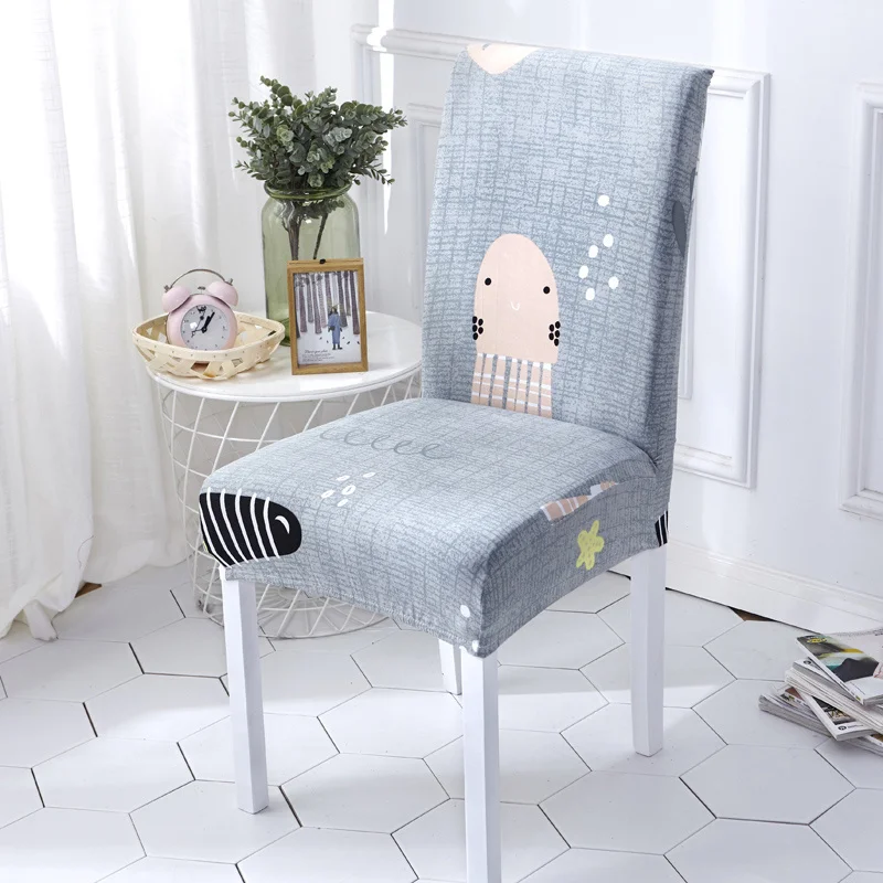 Waterproof Elastic Dining Chair Cover - Protective and Decorative Seat Cover for Kitchen and Restaurant Banquets