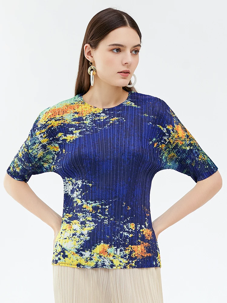 Camiseta De Manga Corta Para Mujer Con Estampado De Rayas Y Fronteras - Estilo Casual, Tallas Grandes, Para Navidad Y Diario