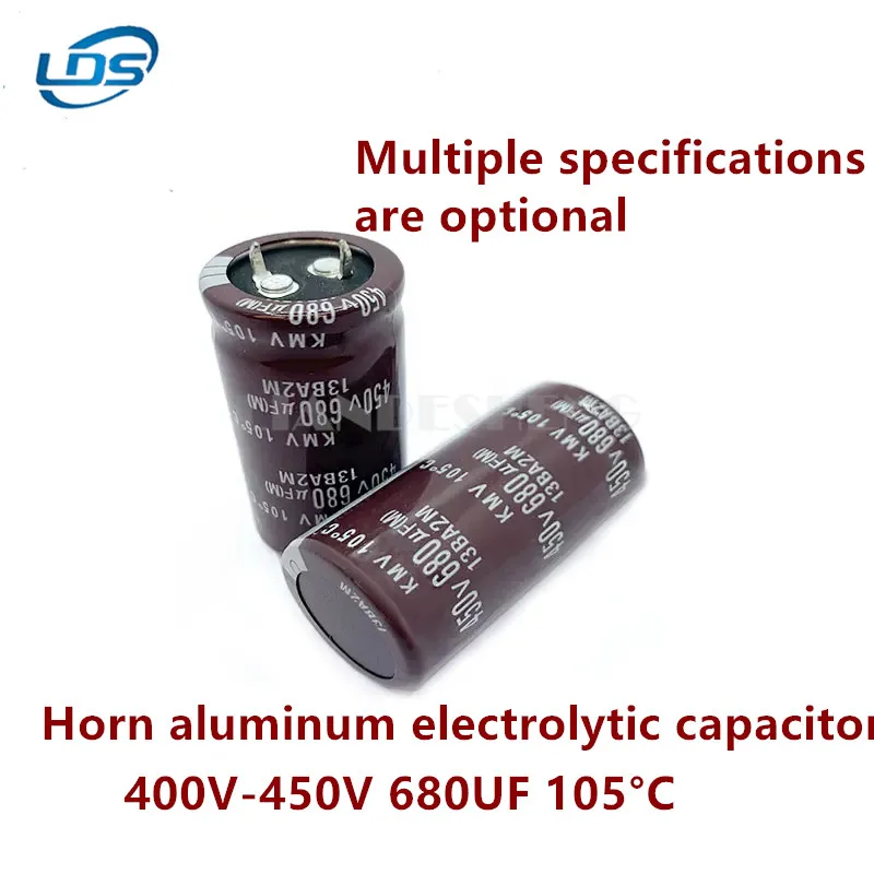 1pcs Horn Aluminum electrolytic Capacitor 400V/450V 680UF Long life 25x50/30*60/35X45mm 1pcs horn aluminum electrolytic capacitor 400v 450 volts 120uf micromethod 22x25 22 30 22x40 25 35mm