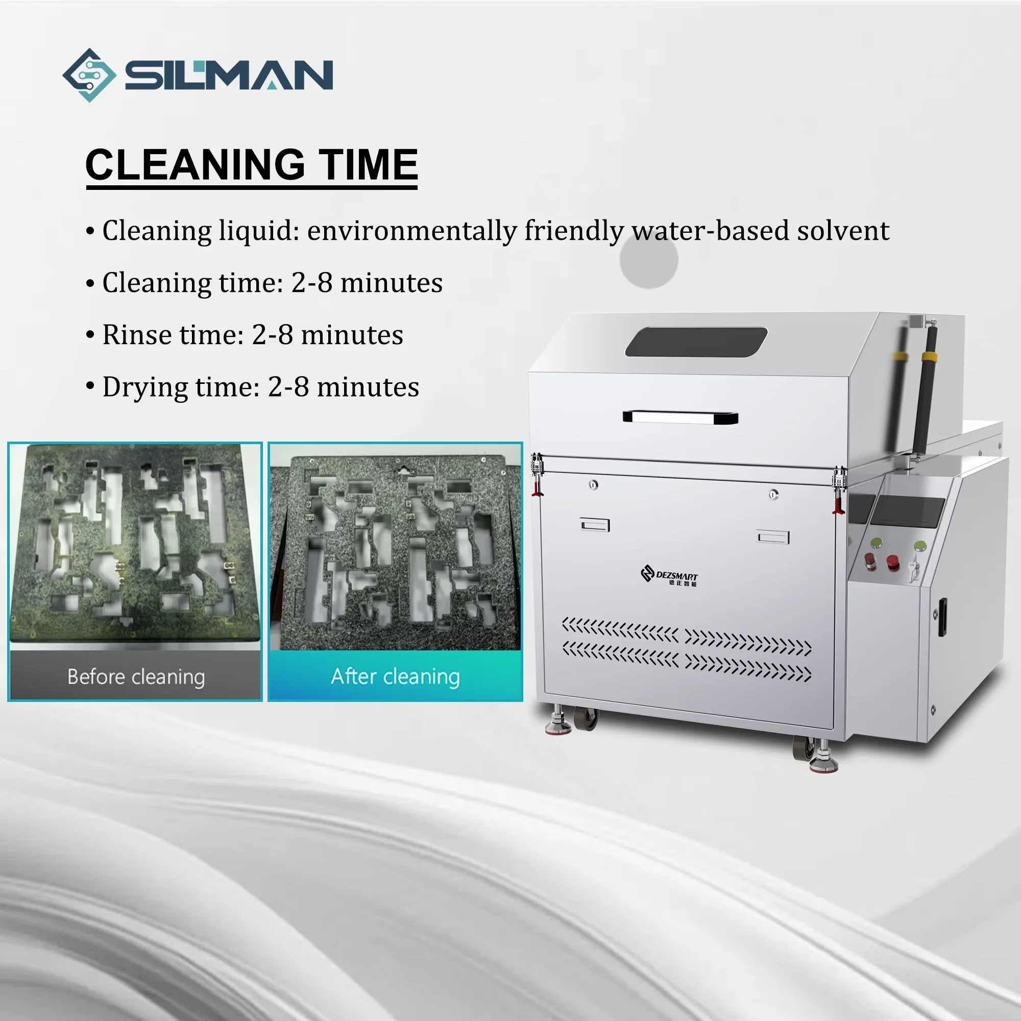 Silman DEZ-C756 Automatic Jigs Cleaning Machine Mold Cleaing Machine Fixture Cleaning Machine Cleaning Flux Oil Dust Device 3