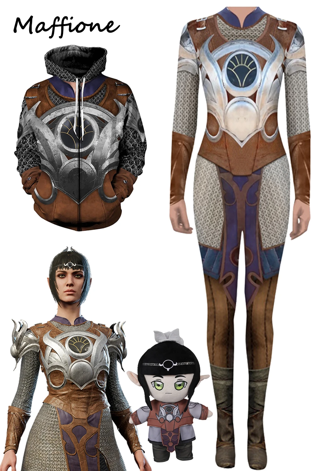 

Женский комбинезон для косплея Shadowheart, фантастические наряды, костюм-Маскировка для игр, бальдеров, ворот, Женский костюм с капюшоном для Хэллоуина, фантастические наряды