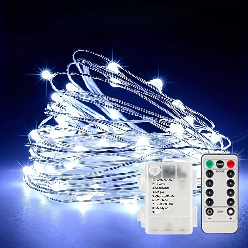 ตัวเลือกสินค้า สายไฟ LED Fairy Light ยาว 50-300 เมตร กันน้ำ ใช้ตกแต่งได้ทุกเทศกาล
