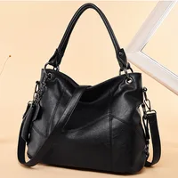 Large Capacity Soft Leather Tassel Pendant Women's Handbag Single Shoulder Crossbody Bag Fashionable 2025 Spring Trend