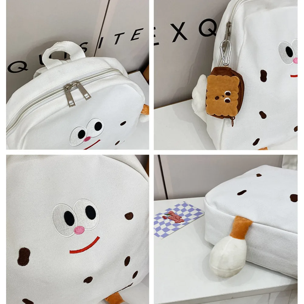 Borsa in tela di formaggio carina Instagram coreana per ragazze morbide, borsa da scuola per bambini, zaino versatile di grande capacità_voghion.com