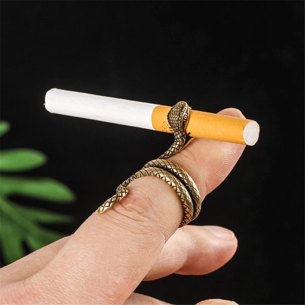 2PCS SMOKER Cigarettes Finger Rack Ring Free Hand Lady Man Gift 17mm $26.57  - PicClick AU