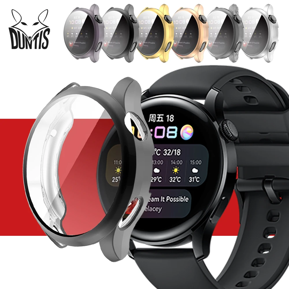 Vollständige Schutzhülle für Huawei Watch 3 / Pro 46 mm 48 mm, Displayschutzfolie, Smartwatch, hochwertige weiche TPU-Abdeckung_voghion.com
