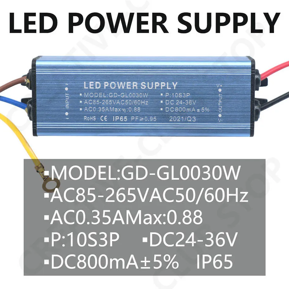 30W 50W 100W 150W LED-Treiber 300mA 600mA 800mA 900mA für LED-Netzteil Konstantstrom-Spannungsregelung Beleuchtungstransformatoren – Detail 1