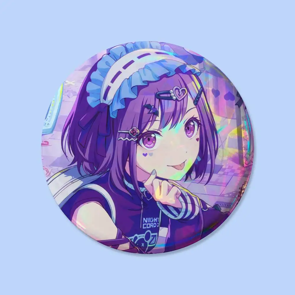 Anime Project SEKAI Shinonome Ena Abzeichen 25 32 44 75 mm Runde Cosplay-Pins Taschendekoration Fansammler Geschenke Brosche Souvenir – Detail 11