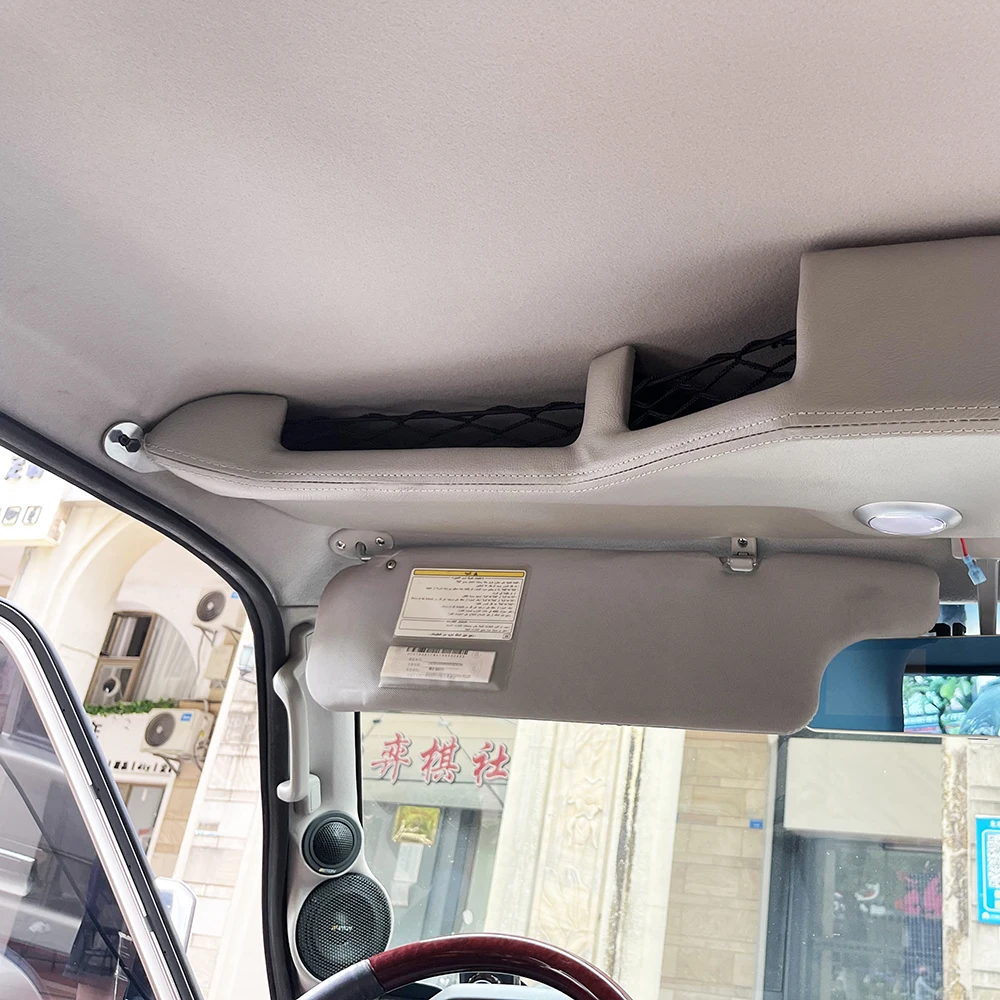 وحدة تحكم سقف من الجلد للتخزين الكامل مع أضواء ، تويوتا لاند كروزر 76 79 LC76 LC79 ، كابينة فردية ، ملحقات كابينة مزدوجة