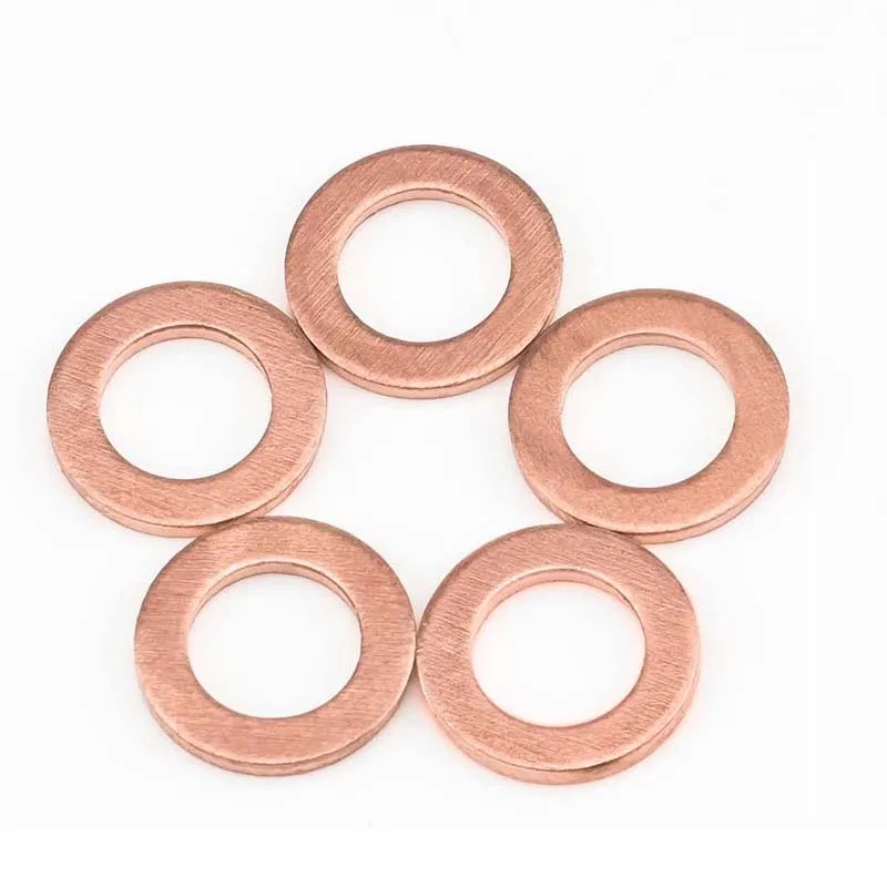 150PC 구리 와셔 오일 씰 개스킷 M20 플랫 와셔 O-링 씰 모음 키트, 섬프 플러그용 박스 M6 M8 M10 M12 M14 M16 M18
