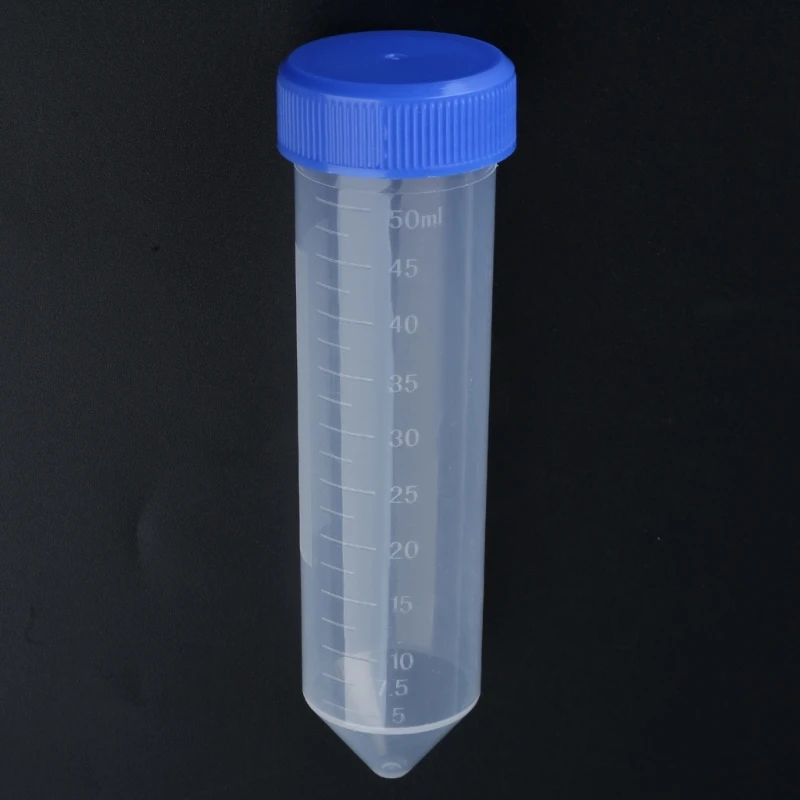 25Pcs Plastic Centrifuge Tubes with Screw Caps and Tubes Rack, 50ml Graduated Centrifuge Sample Storage Container