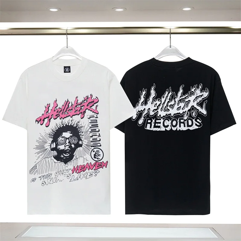 

24ss Hellstar Men T Shirts High Quality Oversized White T-Shirts