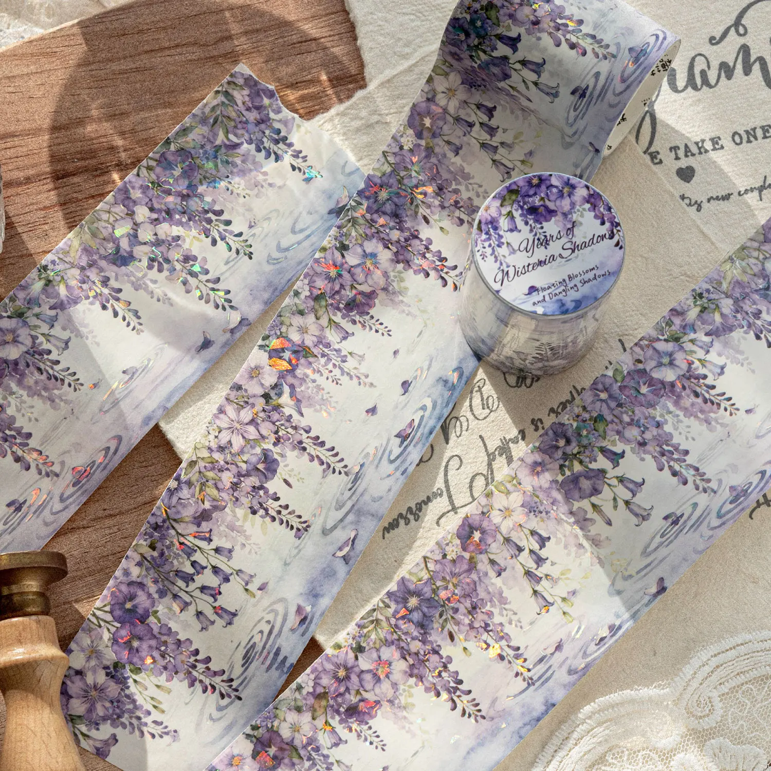 DIY 저널, 사진 프레임 콜라주, 스크랩북 재료, 휴대폰 케이스 장 꽃무늬 태슬 테마 와시 테이프 1롤