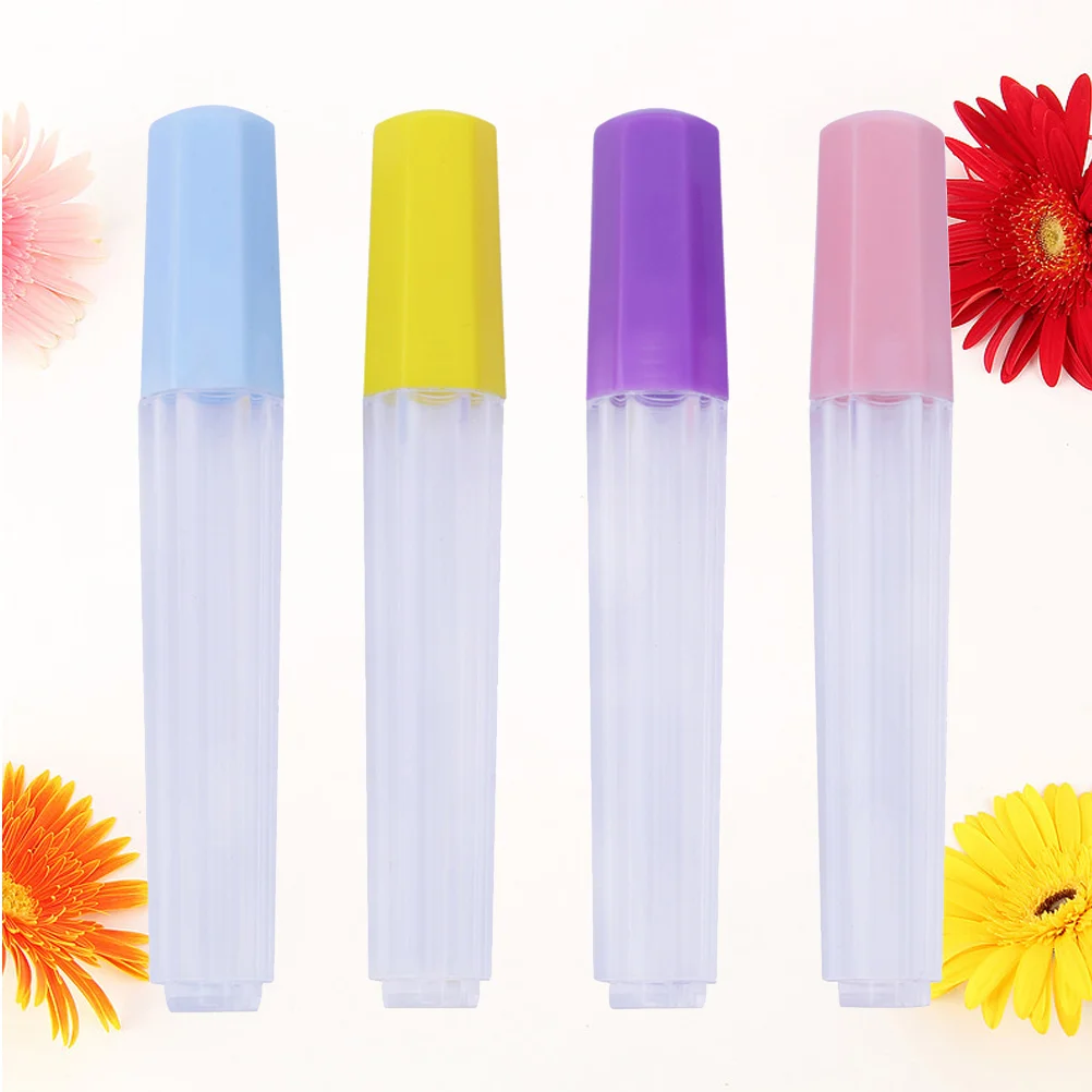 4 Pcs Needle Holder Tube Braiding Tool Plastic Needle Case Clear Sewing
