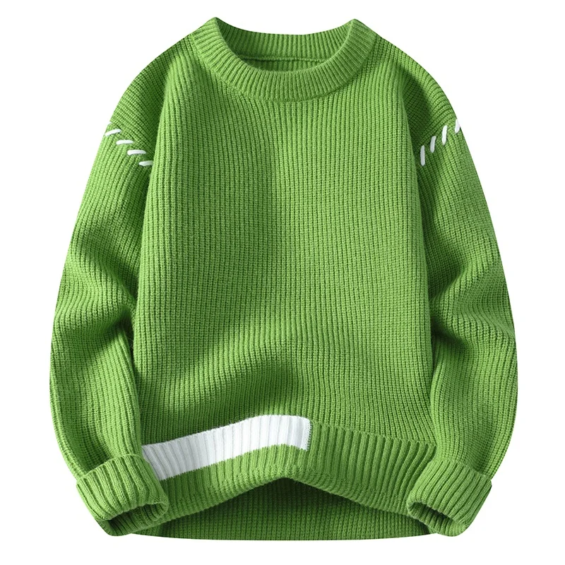 고품질 남성 겨울 니트 스웨터 고품질 새 스타일 풀오버 느슨하고 따뜻한 두꺼운 거리 가을 스웨터 2023 새로운