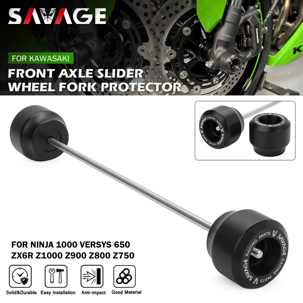 Front Axle Fork Crash Slider For KAWASAKI ZX6R VERSYS 650 NINJA