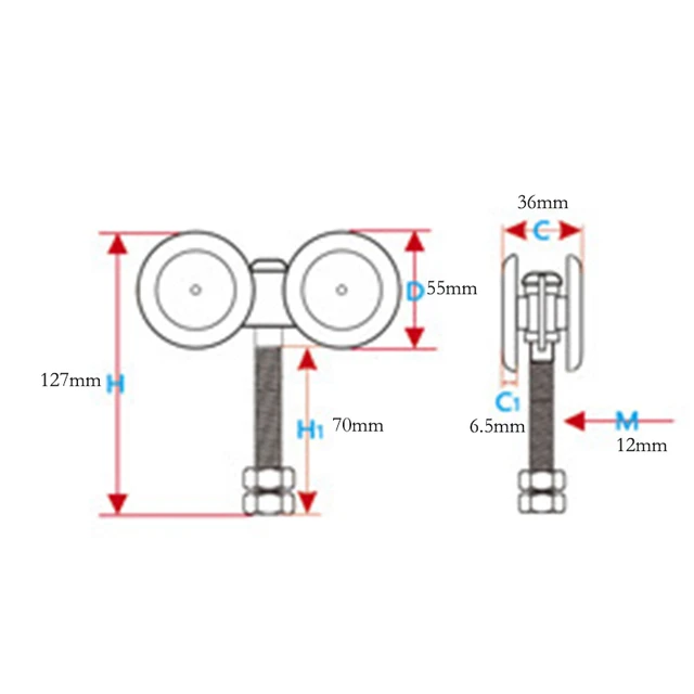 Rueda colgante para puerta corredera, rodamiento de pista Orbital, polea  colgante, almacén Industrial, resistente, SUS304, 450KG - AliExpress