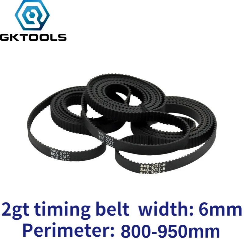 GKTOOLS C-14 3D Printer GT2 6mm Closed Loop Rubber 2GT Timing Belt Length 800 810 840 848 850 852 860 900 930 950 mm