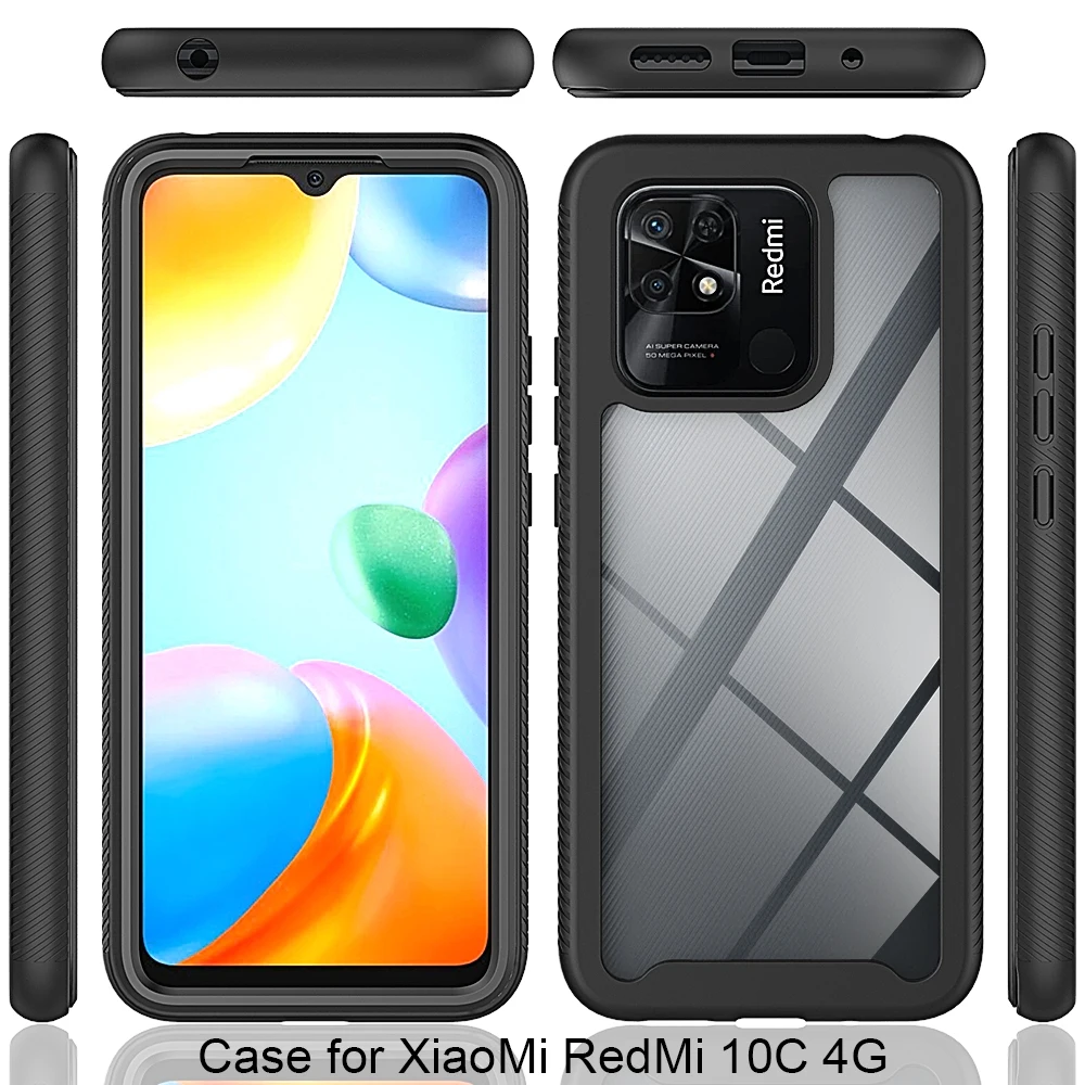 Dual-Layer Rugged Armor Shockproof Case with Soft TPU Frame and Hard Plastic Back Cover