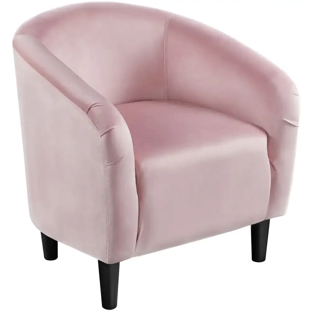 

Barrel Accent Chair, Pink Velvet