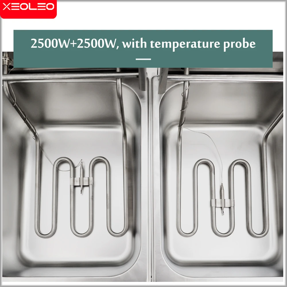 XEOLEO Pasta Cooker Electric Noodle Boiler 4-hole Stove Stainless Steel Spaghetti Commercial Cooking Food Processor Machine 5
