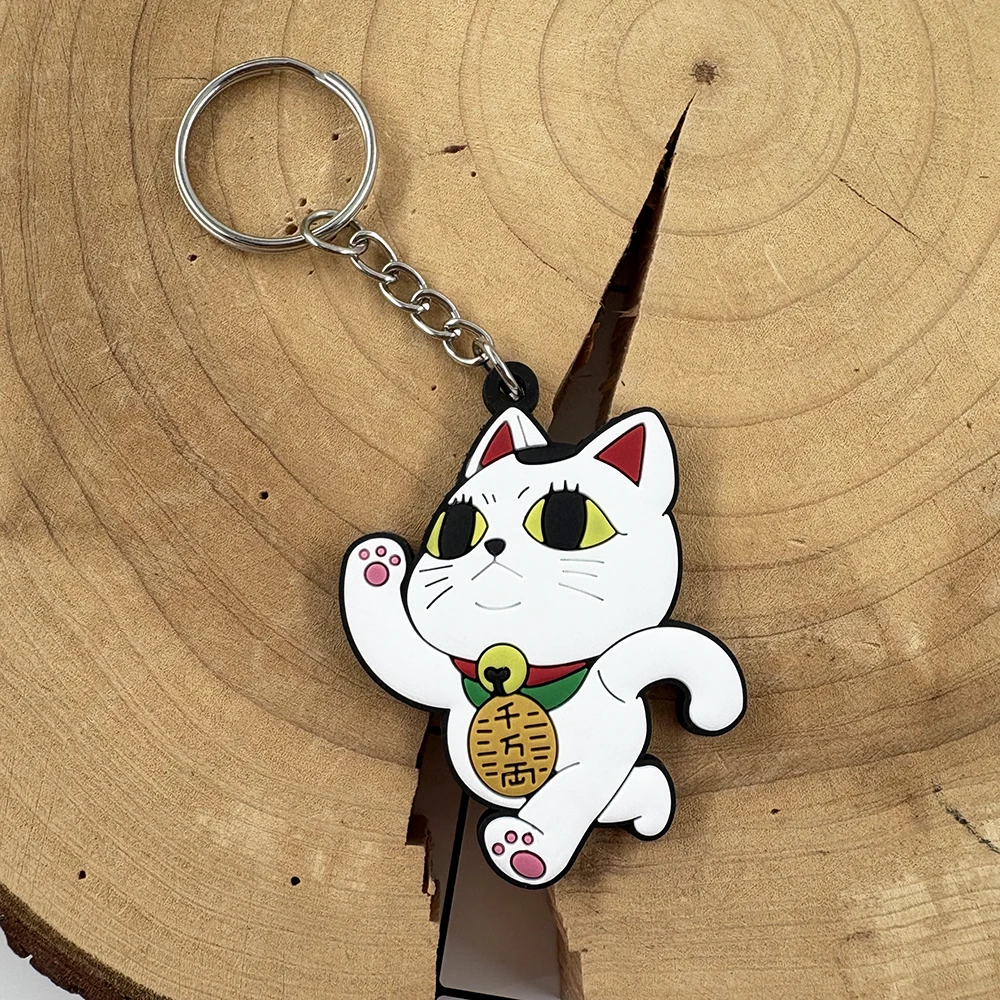Turbo Oma Katze Laufende Silikon Schlüsselanhänger Niedlichen Cartoon Dandadan Glückliche Katze Schlüsselanhänger Lustige Anhänger Fans Geschenk Zubehör Decorati – Detail 1