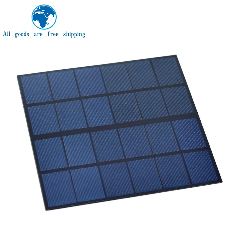 TZT1/3pcs 6V 660mA 4W 태양 전지 패널 다결정 170*170MM 미니 Sunpower 태양계 DIY 배터리 휴대 전화 충전기