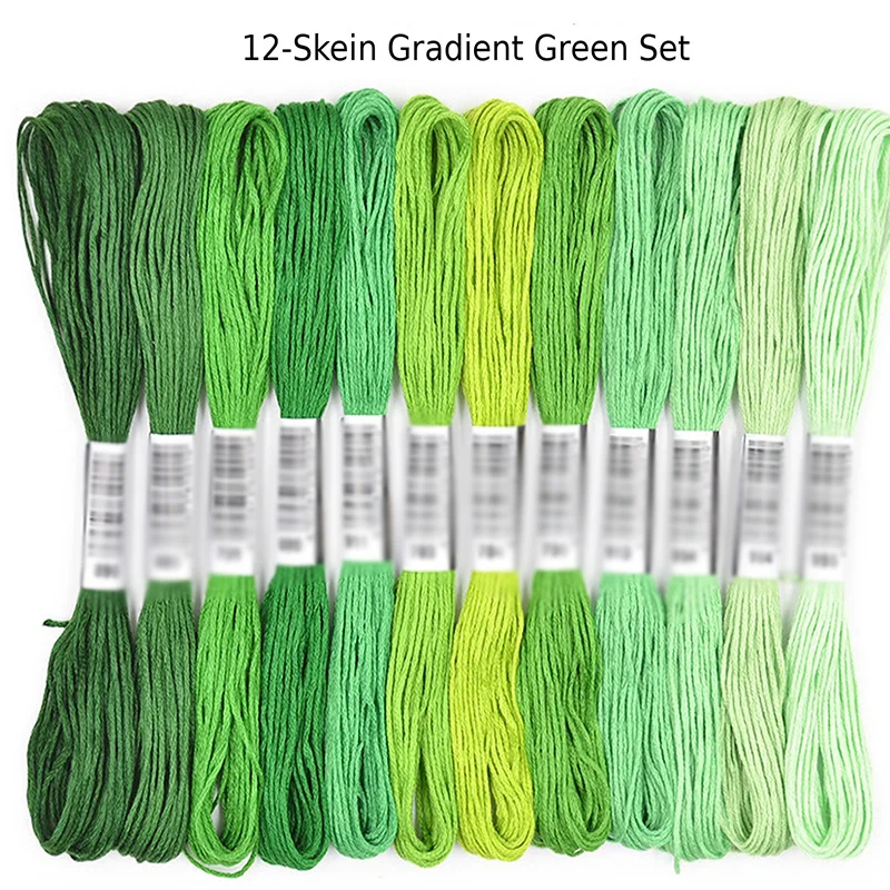 Vibrant Gradient Multicolor Embroidery & Sewing Thread Set