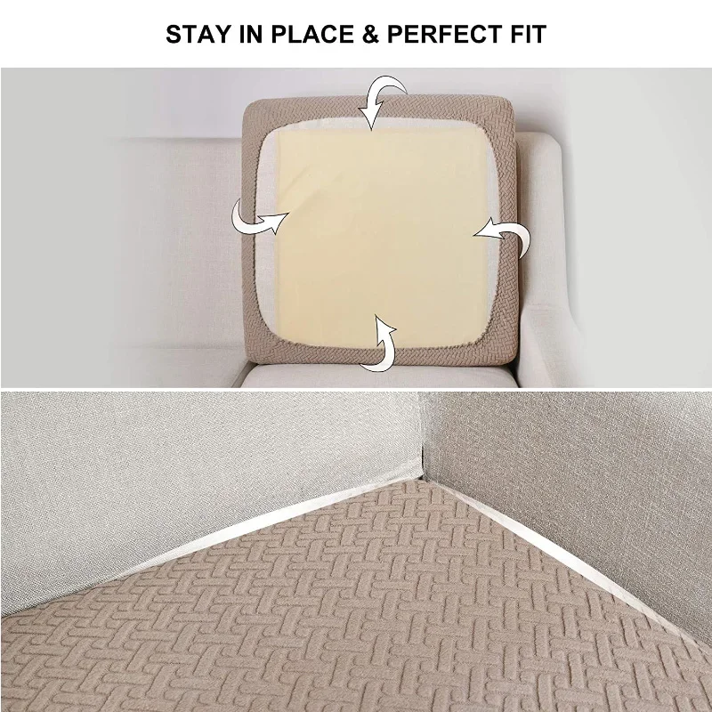 Jacquard Sofa Cushion Cover Thick Elastic For Living Room Armchair Corner Sofa Cushions Seats Cover Slipcover Couch Cover 3