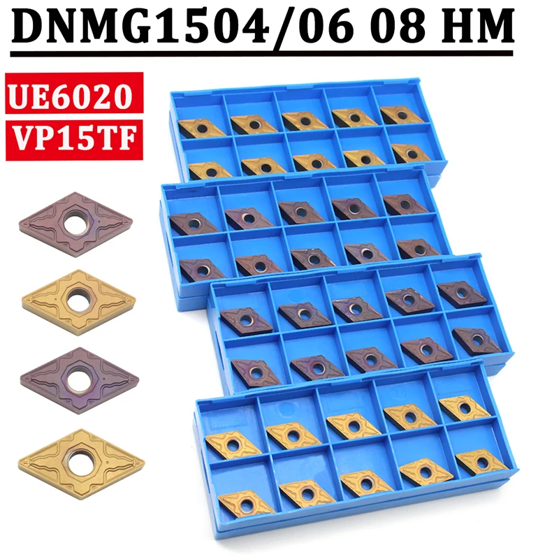 

10PCS Turning Lathe Inserts DNMG150408 DNMG150608 HM UE6020 VP15TF External Turning Tools Carbide Insert DNMG Metal Lathe Tools