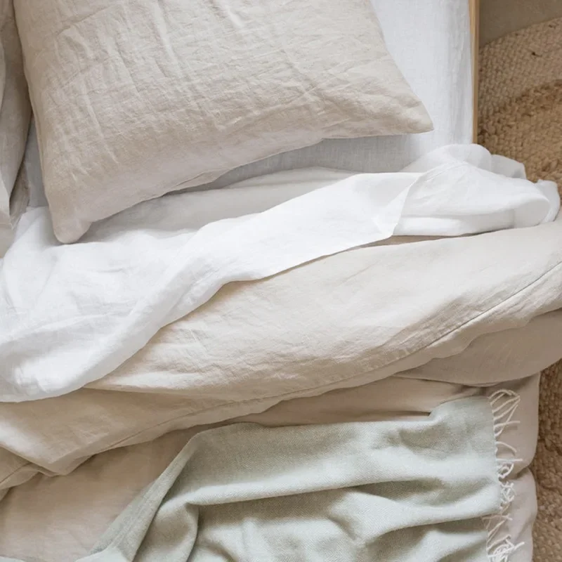 Elegant Pure Linen Throw Pillow Cover - Custom Size Envelope Euro Sham
