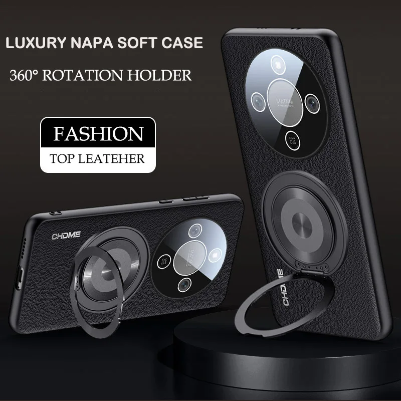 Luxury Leather Pattern Magnetic Stand Holder Shockproof Protective Case