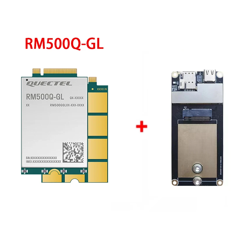 new original quectel rm500q gl chips rm500qglab m20 sgasa rm500q adapter board 5g sub 6 ghz cat 16 m 2 module New Original Quectel RM500Q-GL Chips RM500QGLAB-M20-SGASA RM500Q IoT/eMBB-optimized 5G Cat 16 M.2 Module With Type C adapter