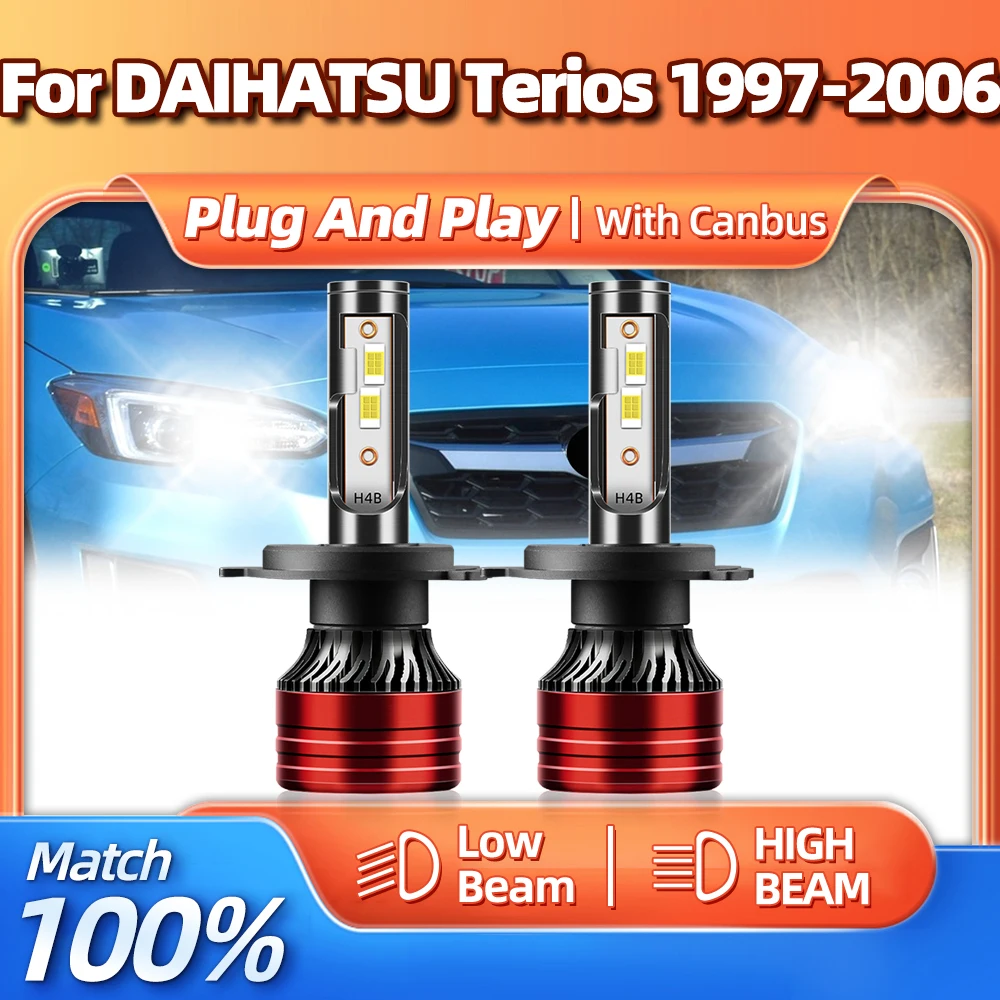 

2Pcs 120W 20000LM Canbus Car LED Headlight 6000K White 12V Auto Lamp For DAIHATSU Terios 1997-2000 2001 2002 2003 2004 2005 2006