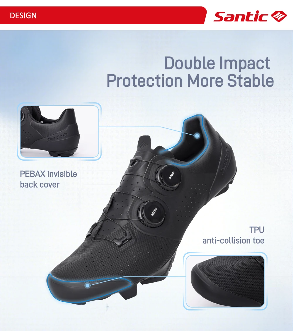 Santic Cycling Shoes Men's Mountain Carbon Fiber Lock Shoes
