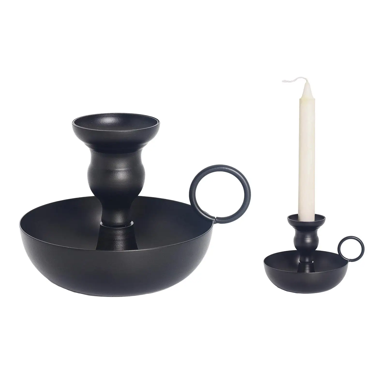 Iron Taper Candle Holder Cone Candlestick Holder Dinner Decor