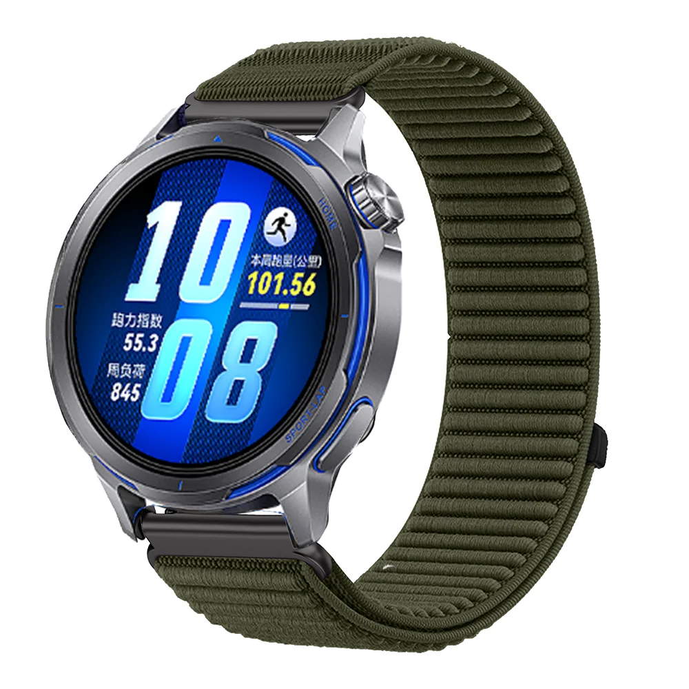 Nylon Loop Smartwatch Strap with Metal Link - Universal 22mm Band