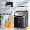 Ice Maker , Portable Ice Cube Maker Machine with 1.5L Detachable Water Tank, 33Lbs/Day, 16Pcs/5-18Mins, 24H Ti 3