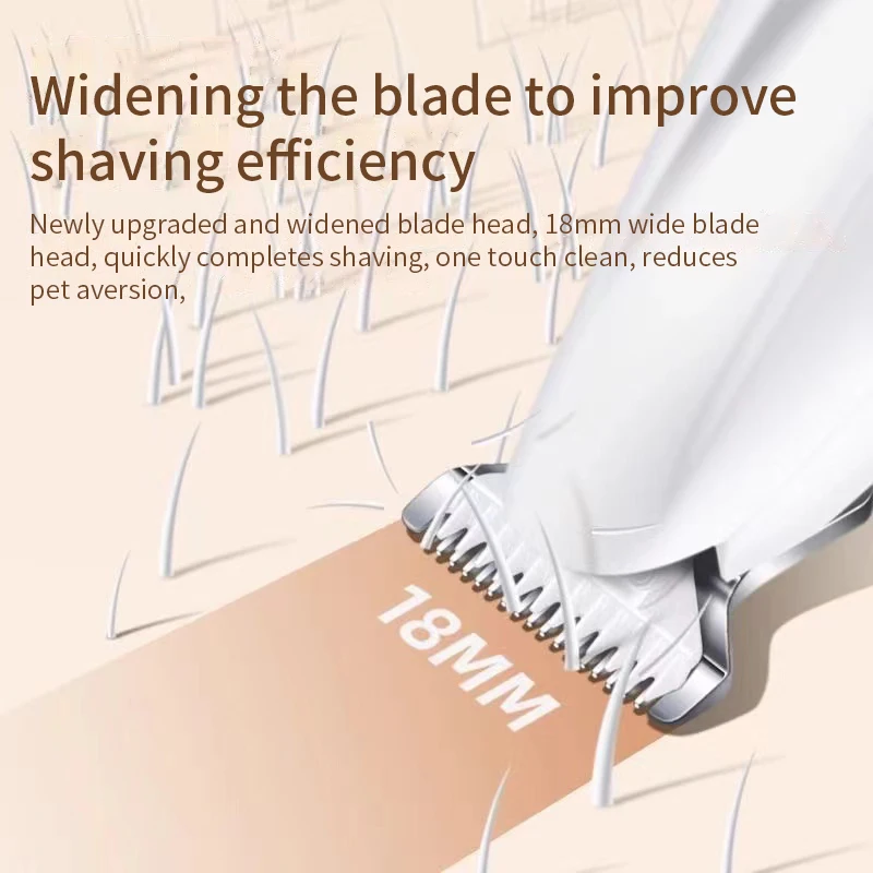 Hair Trimmer Pet Clipper Dog Hair Trimmer Pet Hair Trimmer Dog Clipper New Dog Paw Trimmer with LED Light Waterproof 18mm Widen Blade