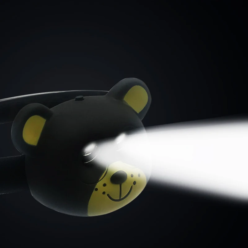 

Lovely Child LED Headlight AAA Battery Animal Shape Cute Headlamp on Head for Boy Girl Camping Kids Creative Gift