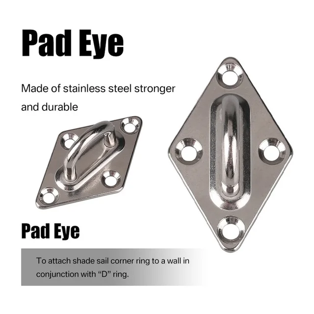 Sun Shade Sail Hardware Kit 24Db/Szett 304 Rozsdamentes Acél Napsüteményes Lombkorona Telepítő Készlet A Napellenző Kiegészítő Telepítéséhez - Image 5