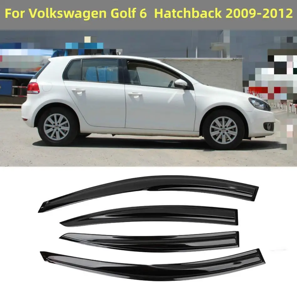 WellVisor Window Visor 2009 2010 2011 2012 2013 For Volkswagen VW Golf 6 MK6 Hatchback Rain Guard Deflector Awnings and Shelters