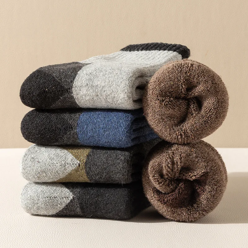 Winter Merino Wool Socks Thickened Warm Moisture Wicking Hiking Socks Men Women Thermal Breathable Durable Cycling Socks