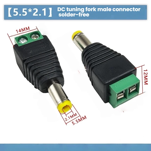 40/10/4 ชิ้นไฟ DC ชาย-หญิงปลั๊ก 2.1*5.5 มิลลิเมตรสำหรับแถบ LED,กล้องวงจรปิดและอุปกรณ์อิเล็กทรอนิกส์ 1