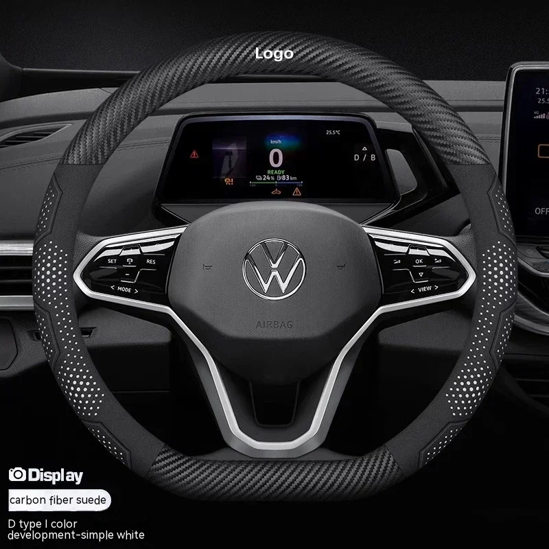 

Carbon fiber Car Steering Wheel Cover For VW Volkswagen Magotan Arteon Golf GTI Beetle CC Tiguan Bora Santana sharan Scirocco