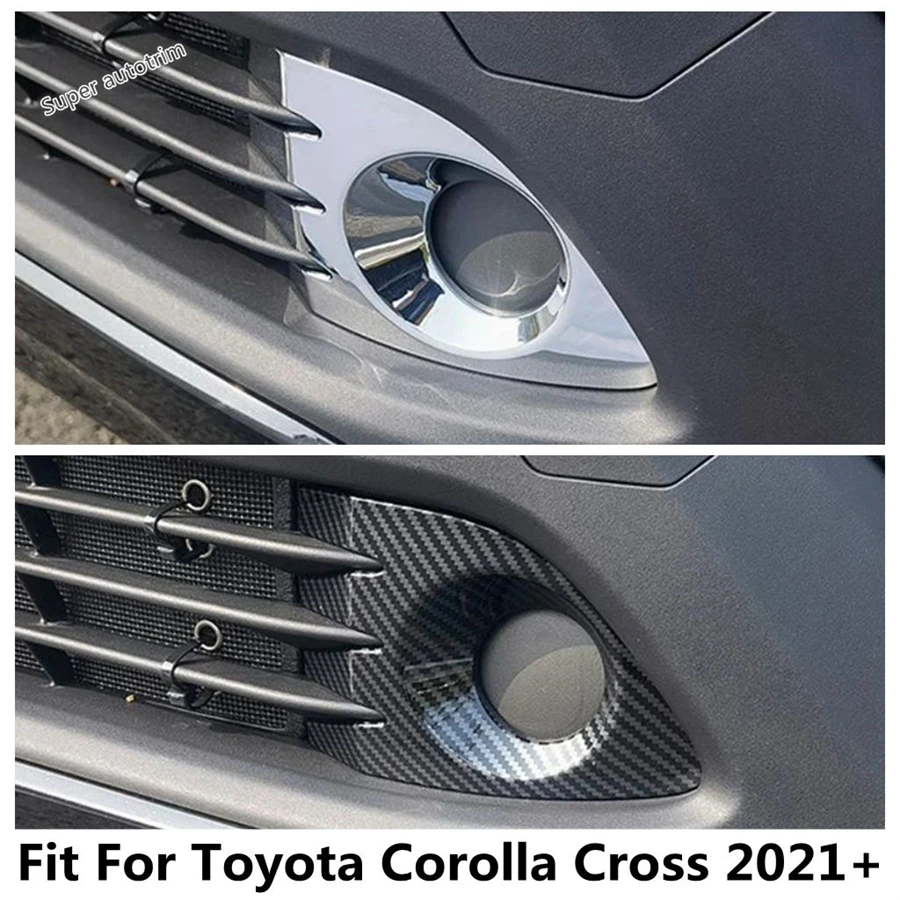 

Car Front Bumper Fog Lamp Light Frame Decoration Cover Trim For Toyota Corolla Cross 2021 - 2023 ABS Accessories Exterior Refit